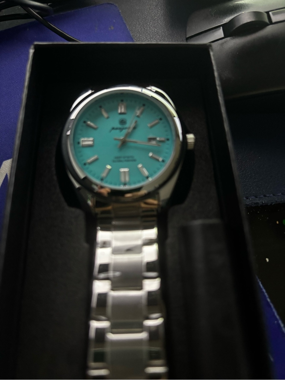 Blue Dial Stainless Steel Smartwatch